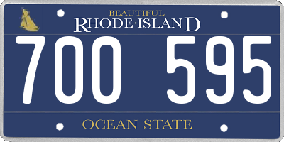 RI license plate 700595