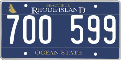 RI license plate 700599
