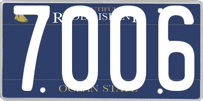 RI license plate 7006