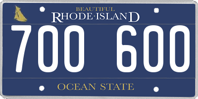 RI license plate 700600
