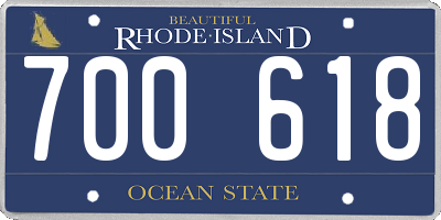 RI license plate 700618