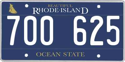 RI license plate 700625
