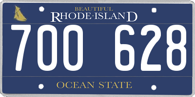RI license plate 700628