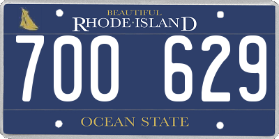 RI license plate 700629