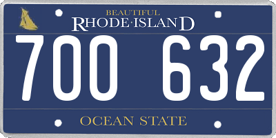 RI license plate 700632