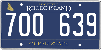 RI license plate 700639