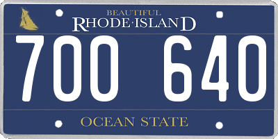 RI license plate 700640