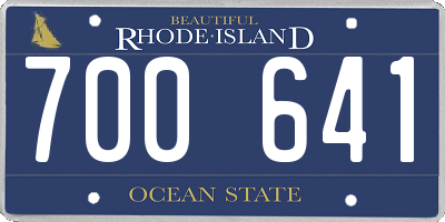 RI license plate 700641