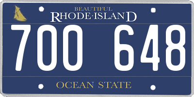RI license plate 700648
