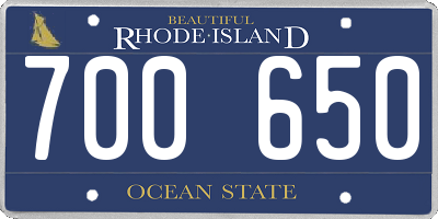 RI license plate 700650