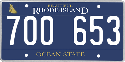 RI license plate 700653