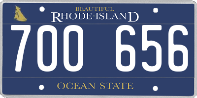 RI license plate 700656
