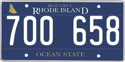 RI license plate 700658