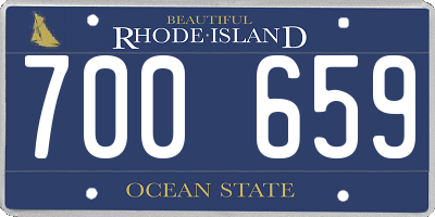 RI license plate 700659