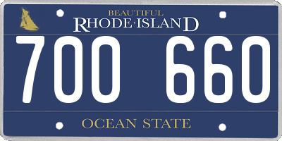 RI license plate 700660