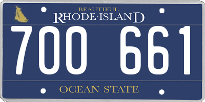 RI license plate 700661