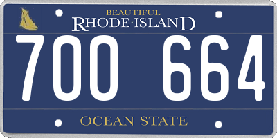 RI license plate 700664