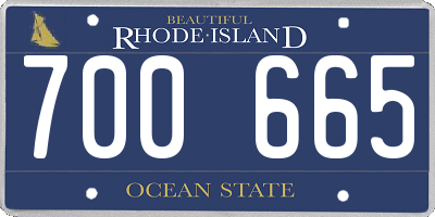 RI license plate 700665