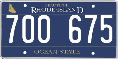 RI license plate 700675