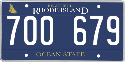 RI license plate 700679