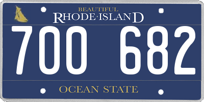 RI license plate 700682