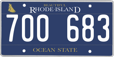 RI license plate 700683