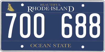 RI license plate 700688