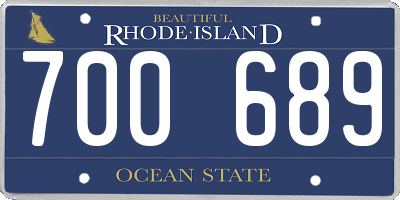 RI license plate 700689