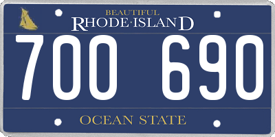RI license plate 700690