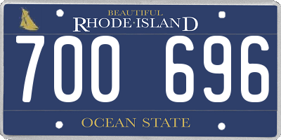 RI license plate 700696