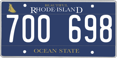 RI license plate 700698