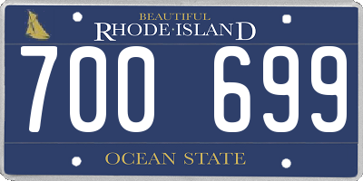 RI license plate 700699