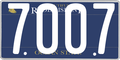 RI license plate 7007