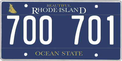 RI license plate 700701