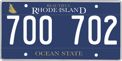 RI license plate 700702