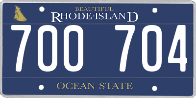 RI license plate 700704
