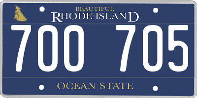 RI license plate 700705