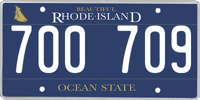 RI license plate 700709