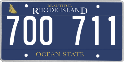 RI license plate 700711