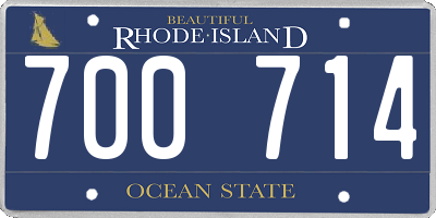RI license plate 700714