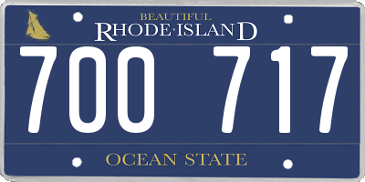 RI license plate 700717