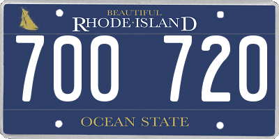 RI license plate 700720