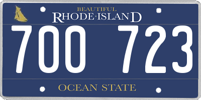 RI license plate 700723