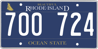 RI license plate 700724
