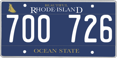 RI license plate 700726