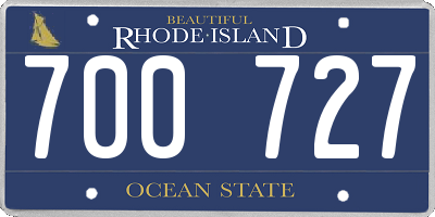 RI license plate 700727