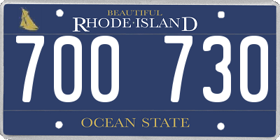 RI license plate 700730
