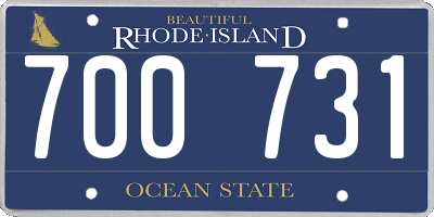 RI license plate 700731