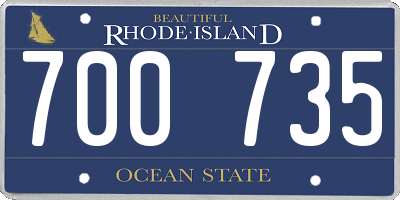 RI license plate 700735
