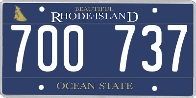 RI license plate 700737